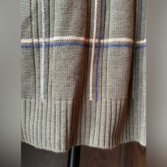 Oscar De La Renta Mens XXL Green Cotton Blend Plaid Crew Sweater Window​ - Picture 4 of 6